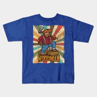 Forest Worker With His Ax - Vintage Kids T-Shirt